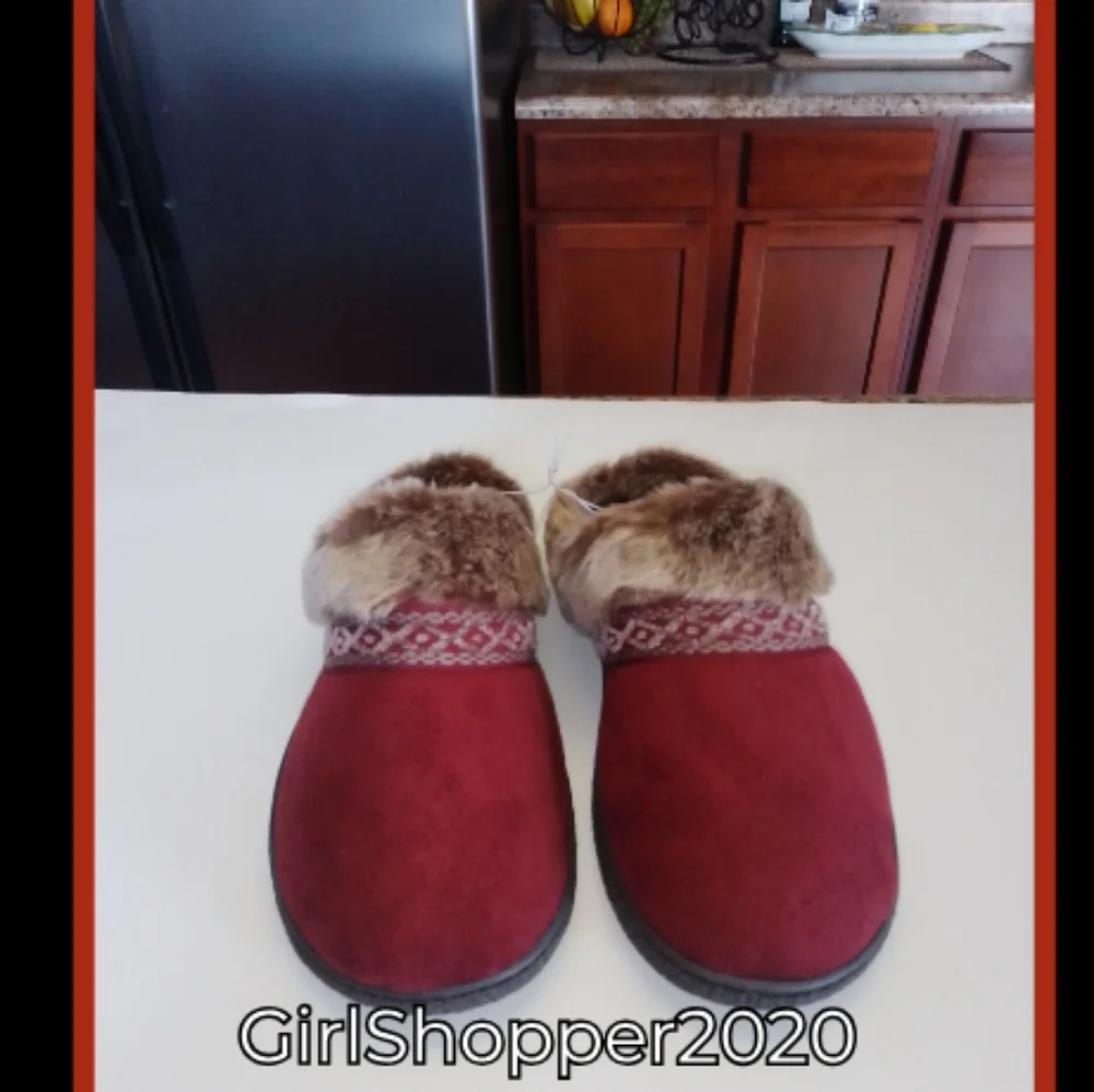 🐸Women's ISOTONER Slipper w Faux Fur - Picture 2 of 7